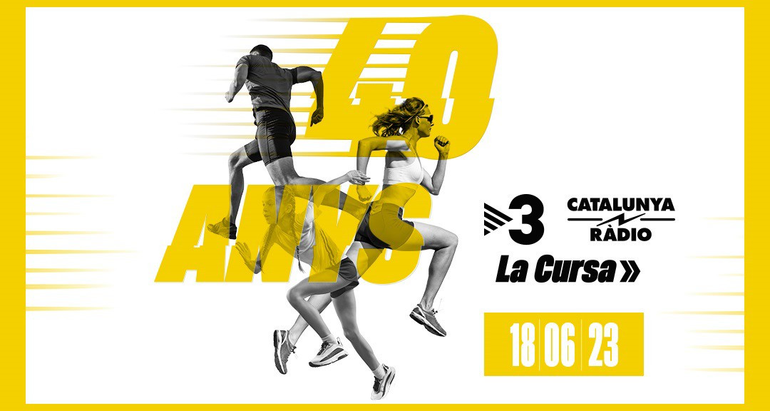 Cartel de la carrera popular entre Catalunya Ràdio y TV3 para celebrar su 40 aniversario