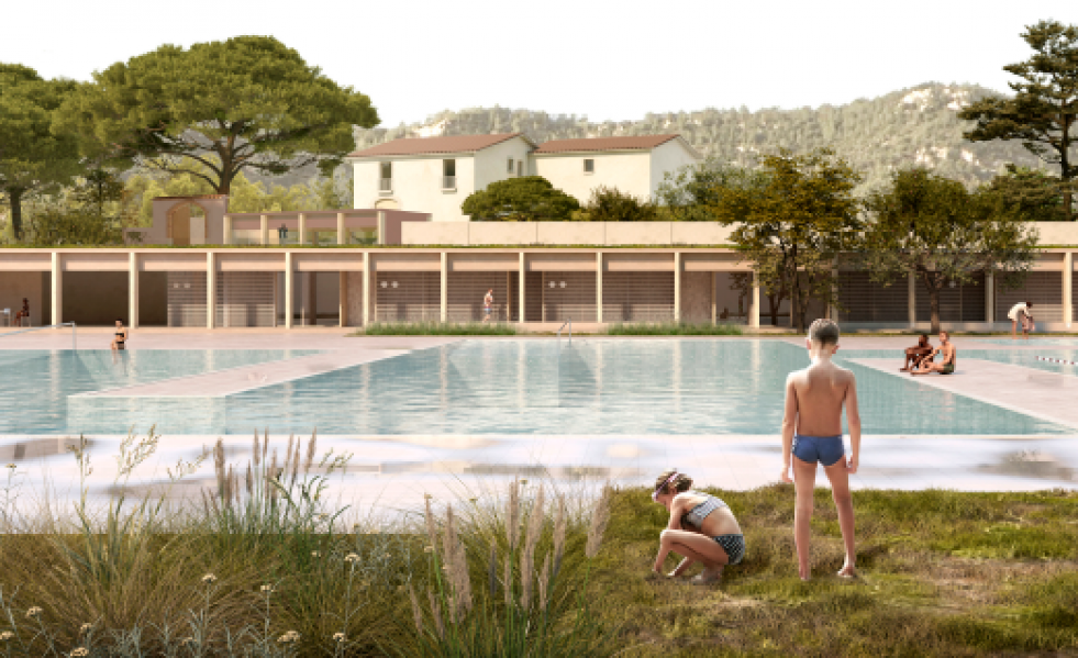 Render piscina descoberta zona aigua