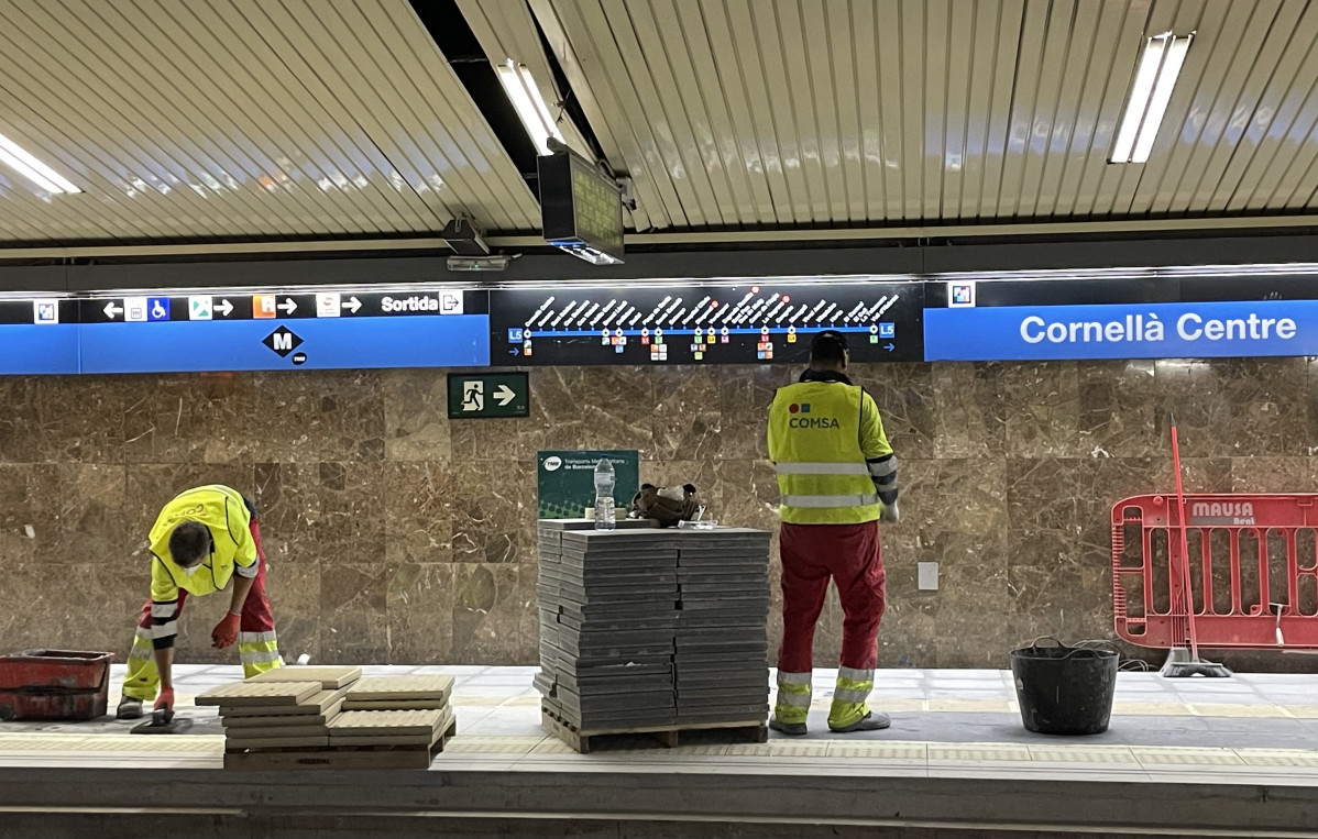 EuropaPress 6120451 operarios trabajan obras estacion cornella centre barcelona l5 metro