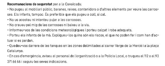 Seguridad cabalgata esplugues